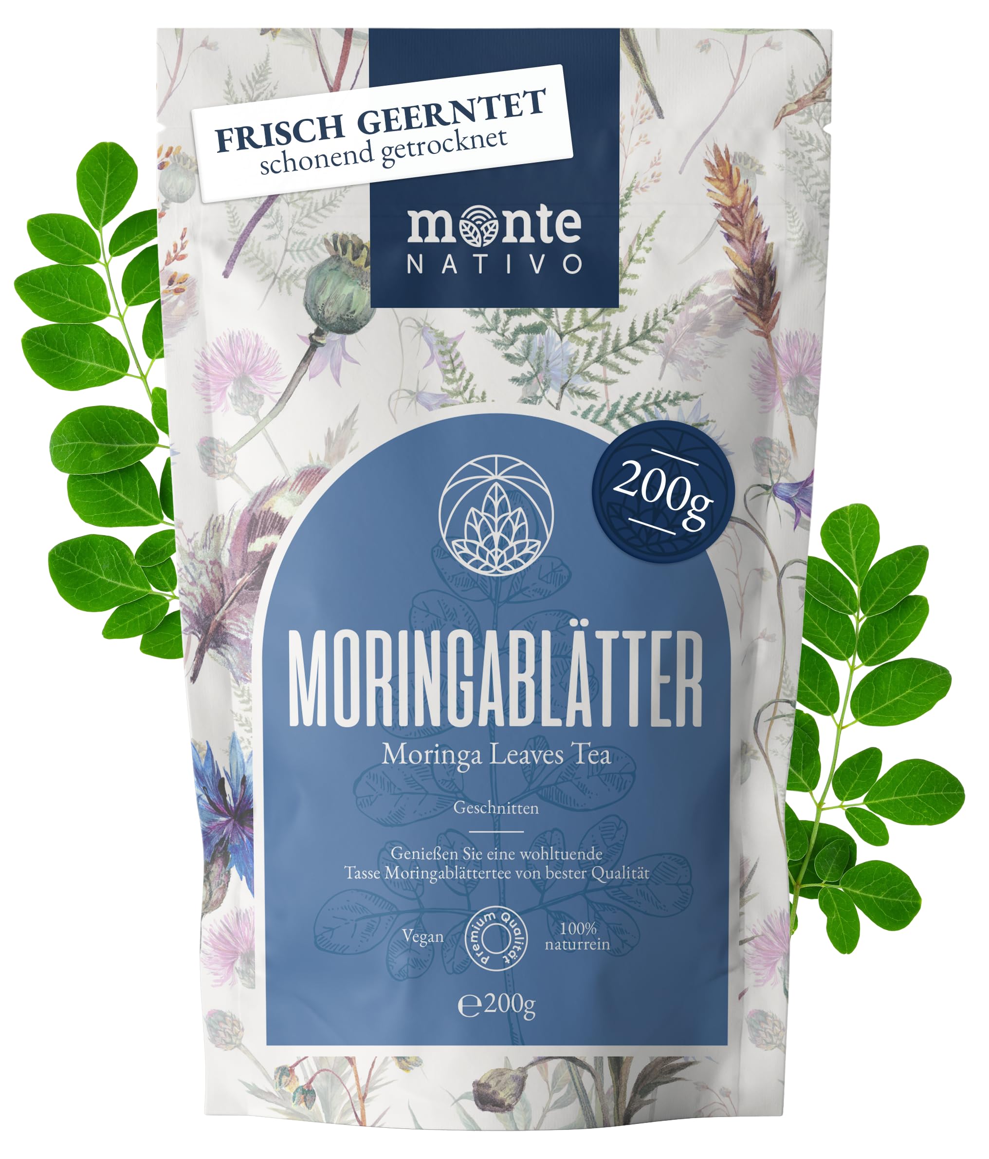 Lemon Balm Tea Monte Nativo (300g) - Gently Dried Lemon Balm Leaves - Aromatic and 100% Pure and Natural Loose Leaf Herbal Tea Without Additives - As a healthy, refreshing infusion — view 13