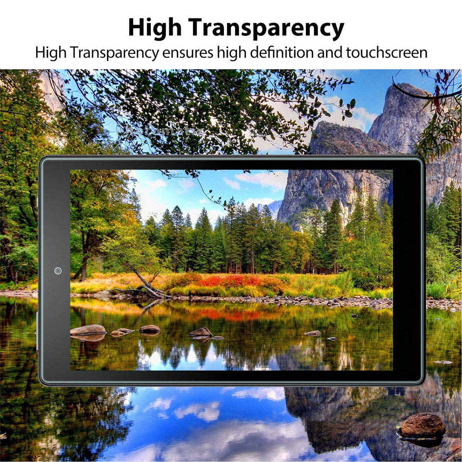 [2-Pack] EpicGadget Glass Screen Protector for All-New Fire 7 / Fire 7 Kids Edition Tablet (9th/7th Gen, 2019/2017 Release) - Tempered Glass Film/High Definition / 9H Hardness