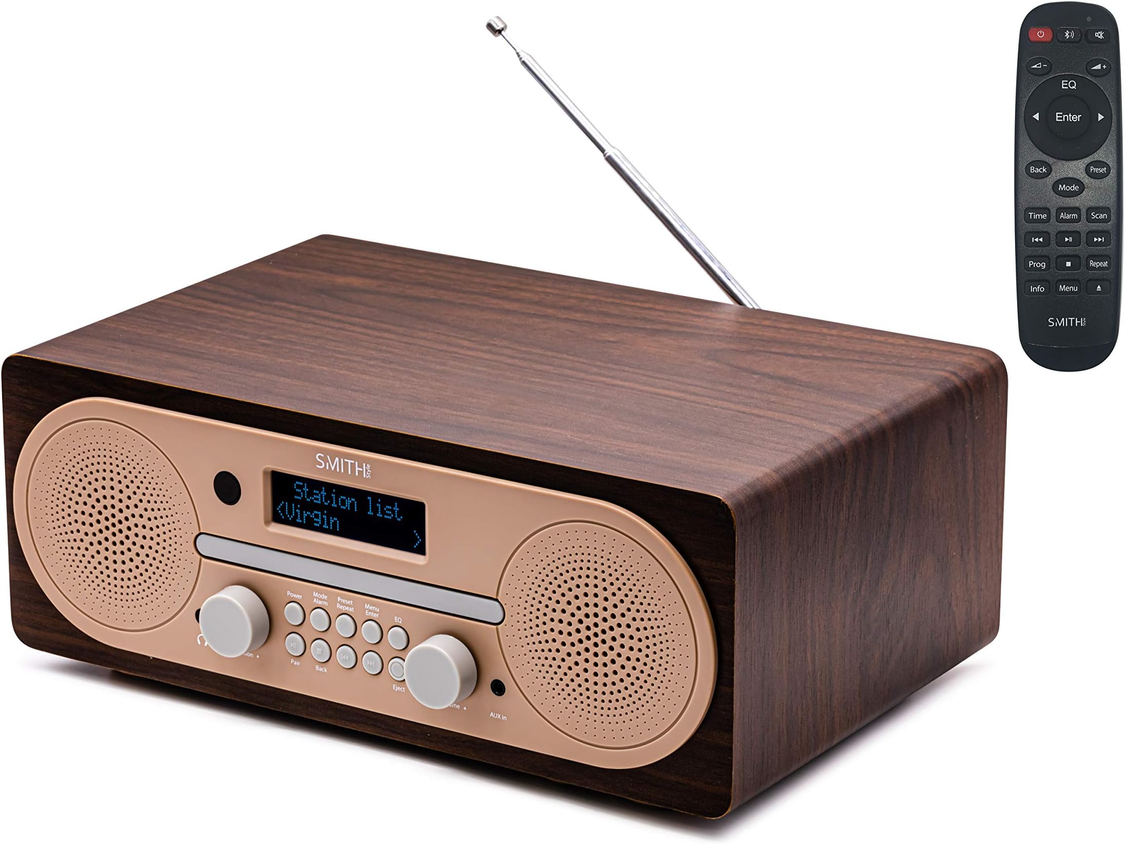 Saturn DAB+ FM DAB Bluetooth Radio CD MP3 Player DAB Radio USB with Dual Speaker & AUX In - CD Boombox/FM Radio/Mains Powered