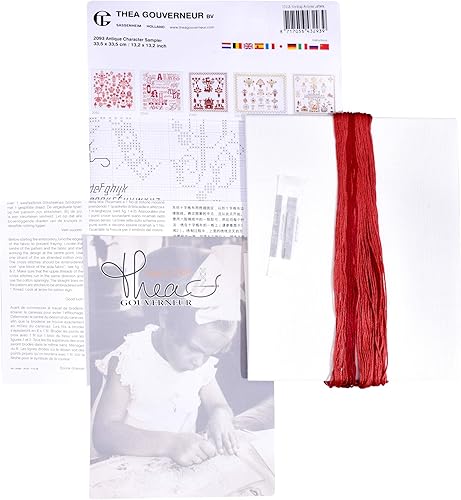 Miniatura 3 de Thea Gouverneur - Kit de punto de cruz contado, muestra de personajes antiguos, Aida, 18 unidades, kit de bordado para adultos, hilos de bordado DMC