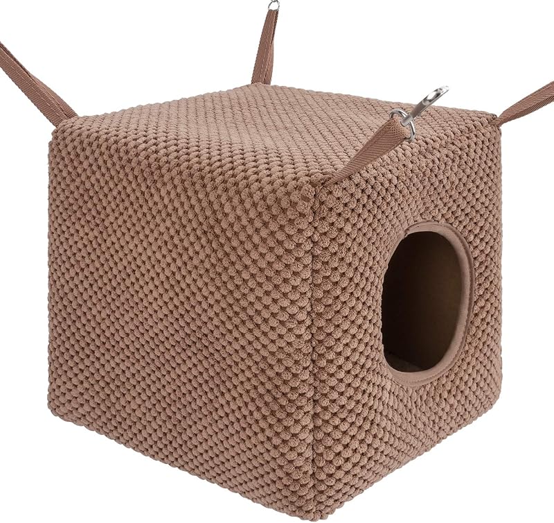 Niteangel Ferret Cozy Swing Hamaca - Camas colgantes para hurones, ratas, chinchillas, planeadores del azúcar u otros animales pequeños (chocolate)