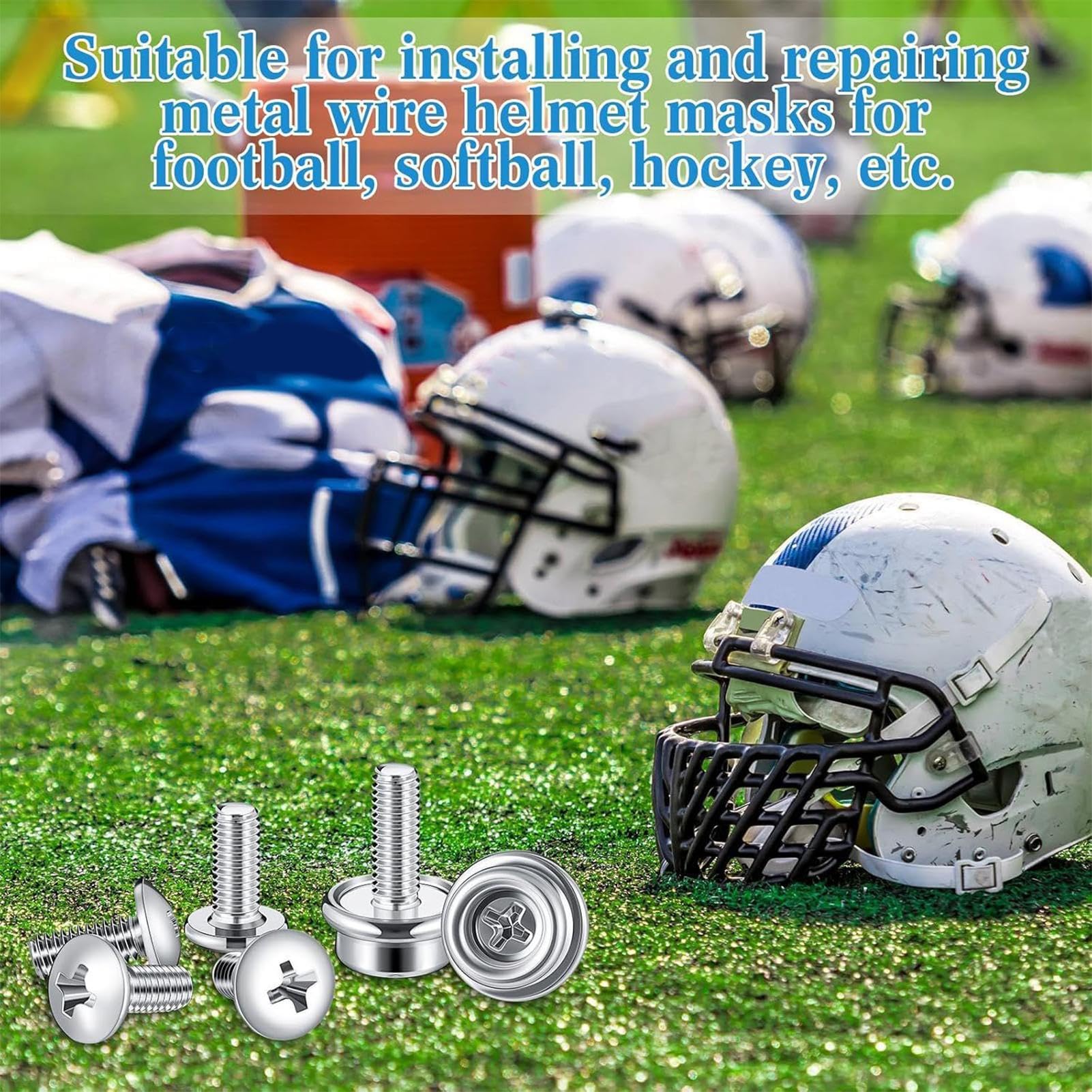 Kit De Quincaillerie De Vis Pour Casque De Football 12mm 10mm 24 Pièces