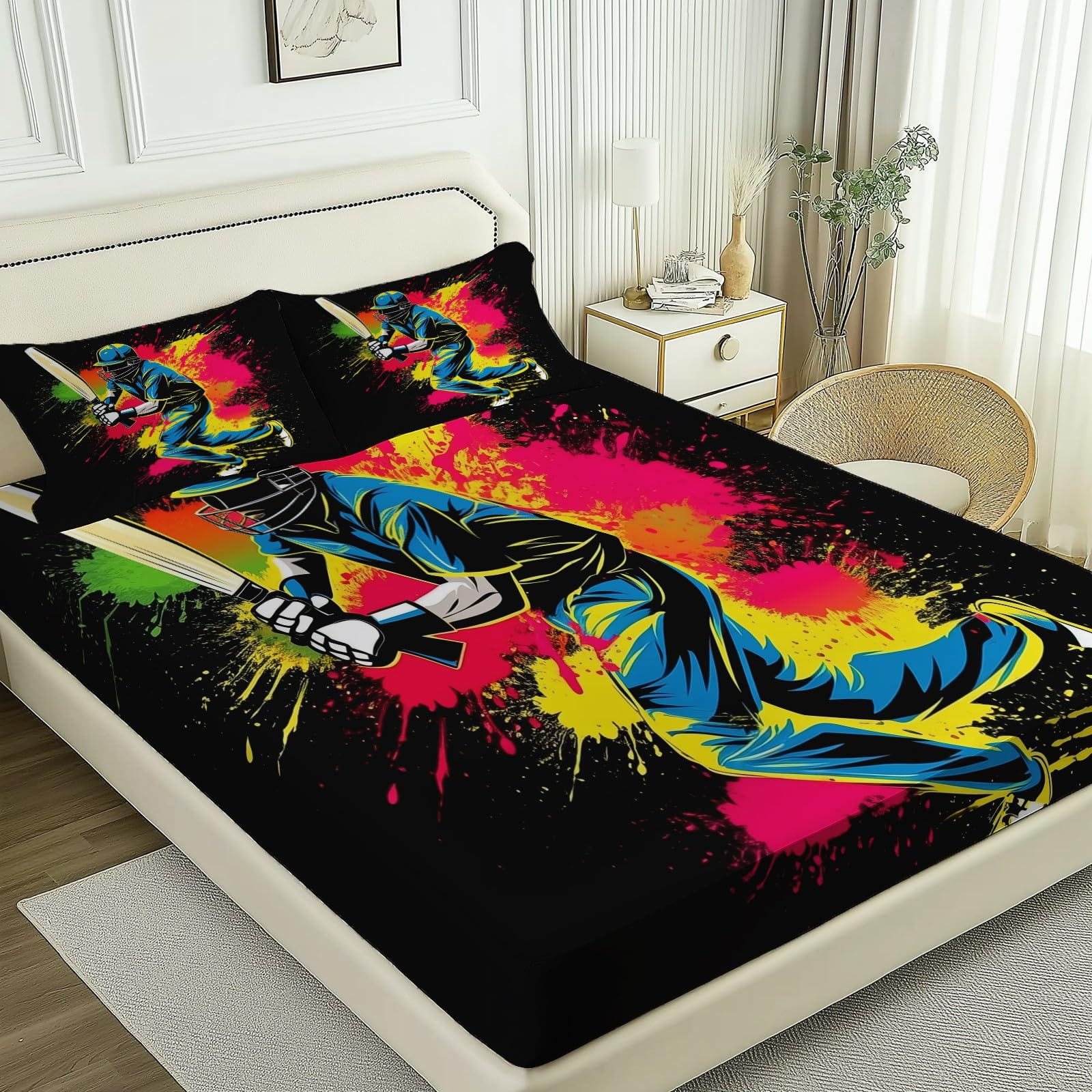 Drap-housse 160x200 cricket pour illuminer la chambre des enfants et des parents