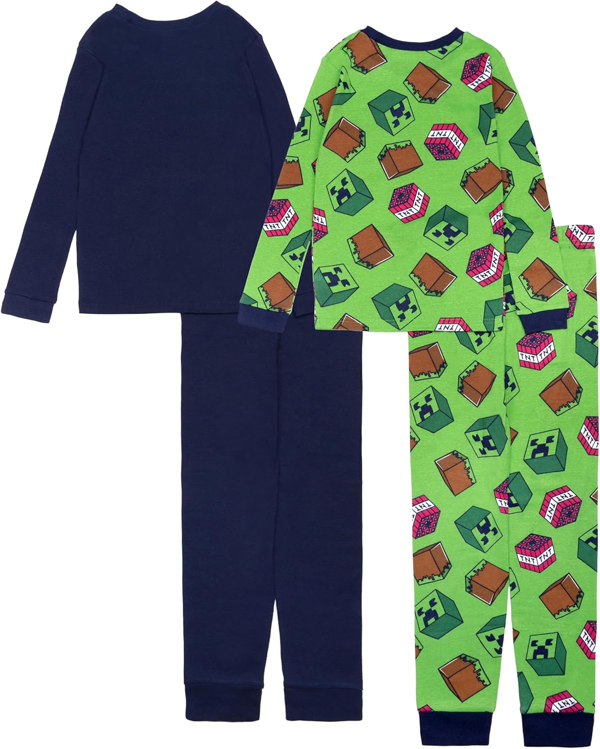 Minecraft boys 4-piece Snug-fit Cotton Pajama Set, Soft & Cute for Kids - Image 6