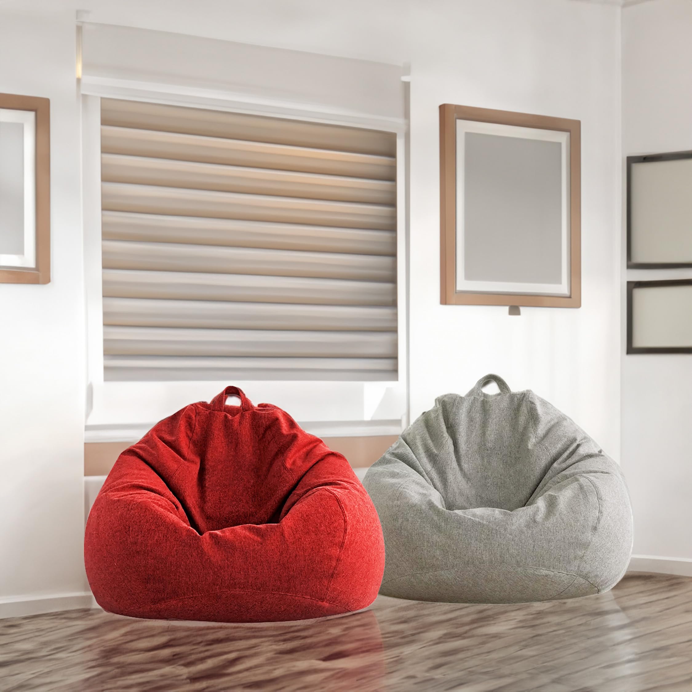 Pufa Eko - Saco de asiento 90 x 110 x 50, gris claro, 250 L