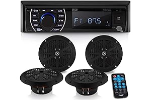 Pyle Marine Head Unit Receiver Speaker Kit: Boaters' Audio Excellence