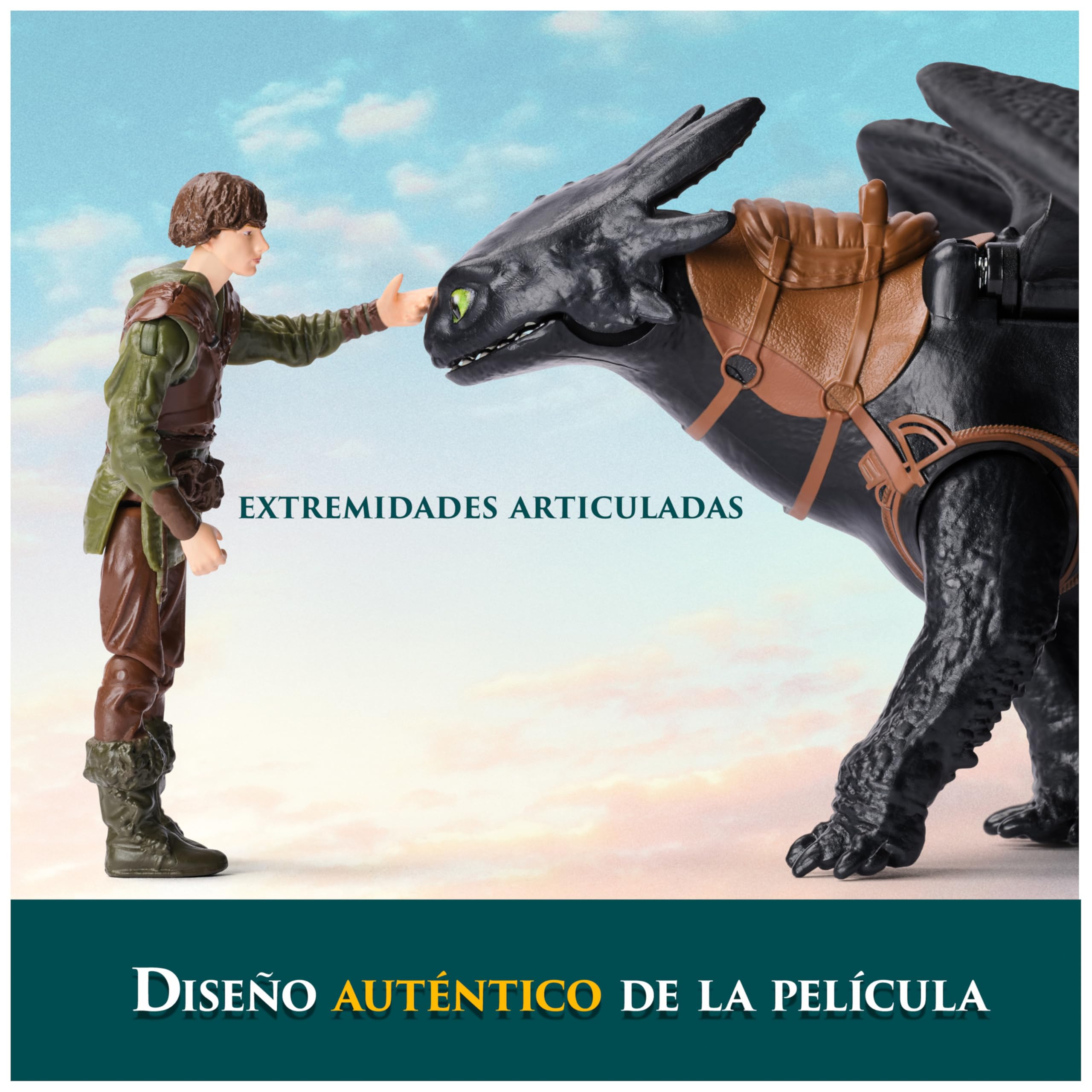 Dreamworks Dragons - Pack Figura Dragón y Vikingo: Desdentao y Hipo de Cómo Entrenar a Tu Dragón - Figuras de Acción Articuladas - 6074007 - Juguetes Niños 4 Años + - Regalo Niño 4 Años +