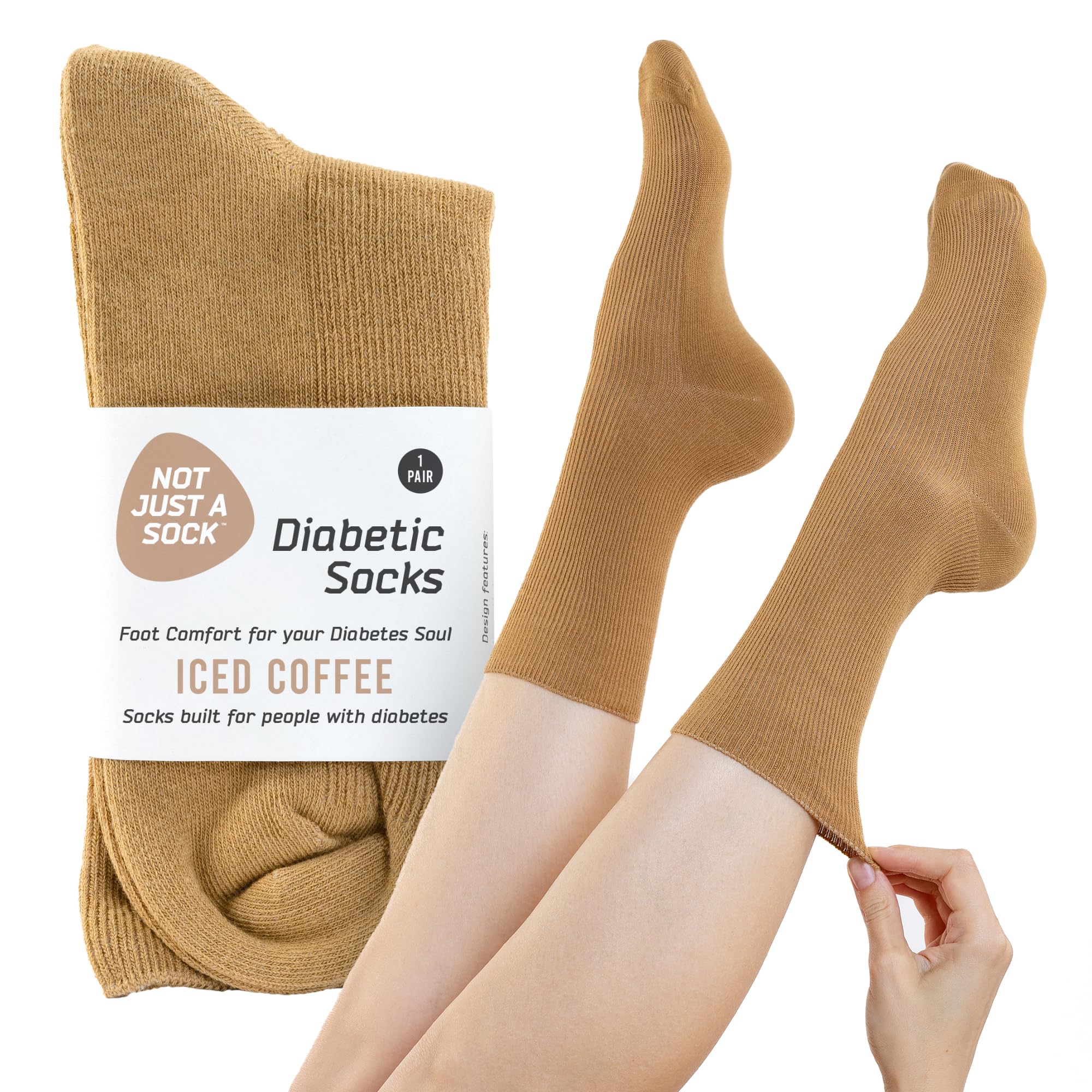 Not Just a Sock, Diabetic Socks for Men, One Size Fits All, Seamless Socks for Women