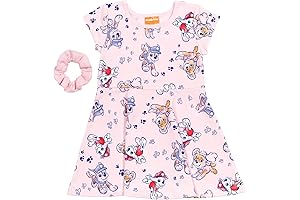 Marshall Chase Skye Girls Skater Dress and Scrunchie - Bff Toddler to Little Kid