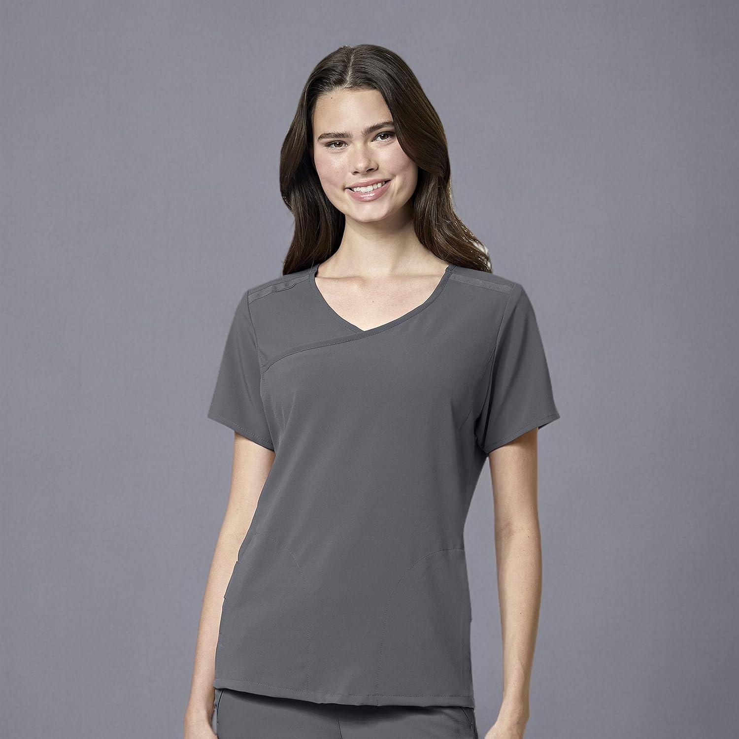 WonderWink Womens Renew Women's Mock Wrap Scrub Top