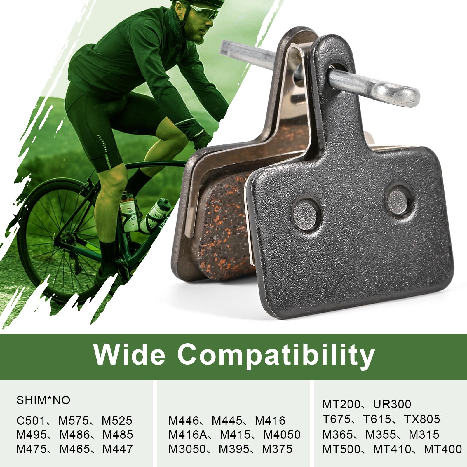 Amazon.com: Aurora Racing 2 Pair Bicycle Disc Brake Pads, Mountain Bike  Disc Brakes Semi-Metallic for Mountain Bike Brake Pads, Bike Pads  Compatible with TRP Tektro Shimano : 運動和戶外活動