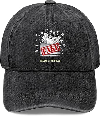 Release The Files Epstein Hat for Men Baseball Cap Low Washed Running