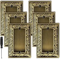 Vista 14 de Cubiertas Decorativas de Interruptor de Luz de Latón Antiguo Placas de Pared Placas de Interruptor Basculante Cubiertas de Enchufes