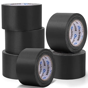 New Upgrade Gaffer Tape Bulk 6 Pack, 11 Mil Industrial Grade Gaffer Tape, 3 x 30 Yards, Strong Adhesion, Easily Remove No Residue, Professional Matte Finish No Reflection, Black Cloth Tape for Stage