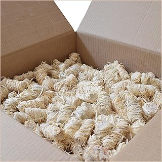 Cheminett - Laine de Bois - Allume Feu 100% Naturel - 5 kg, +/- 400 Pièces - À Base de Cire Végétale Premium et de Bois Certifié FSC - Temps de Combustion 8 à 10 Min