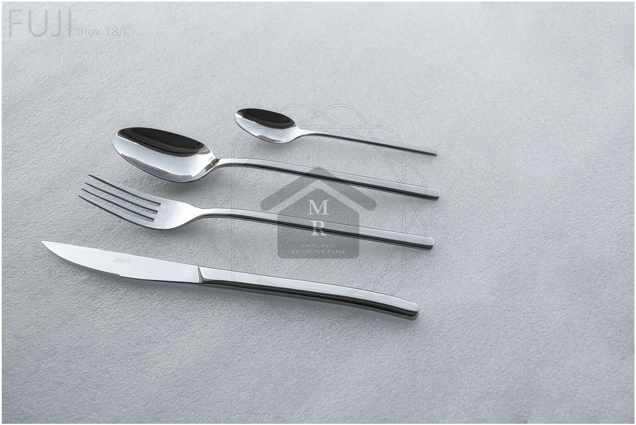 Set Posate Fuji in Acciaio Inox Nickel Free, Finitura Lucida, Spessore 3 mm (Set 48 Pz.)