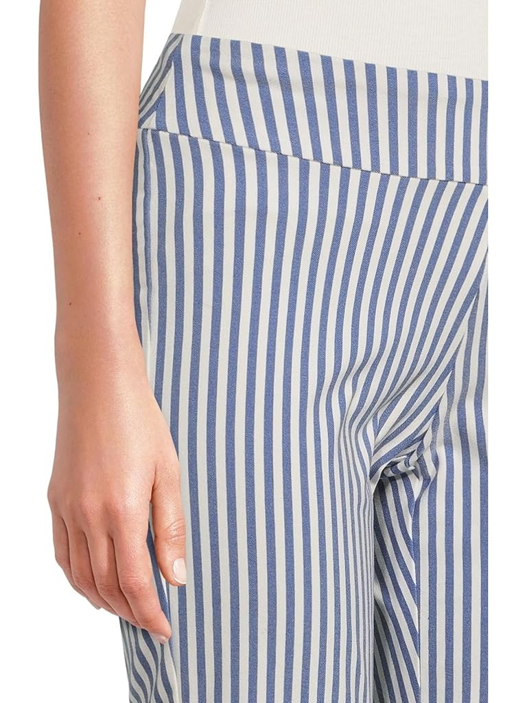 Navy Krazy Larry Stretch Linen Wide Ankle