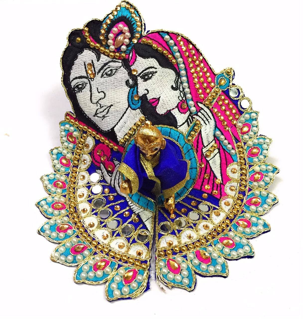 Poshak Laddu Gopal bleu pour illuminer votre temple de maison et vos fêtes