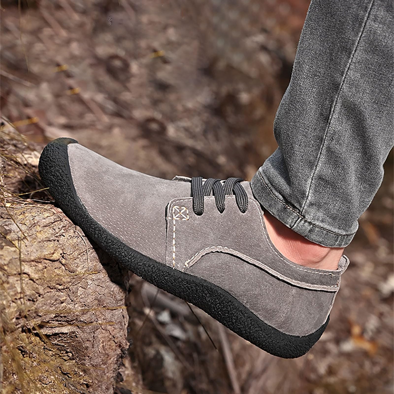 Slip on Sneaker Herren - Laufschuhe Herren leicht atmungsaktiv Slipper Alltag Casual Sportschuhe Rutschfest Walkingschuhe Jogging Fitnessschuhe Verschleißfest Walkingschuhe bequem Barfußschuhe