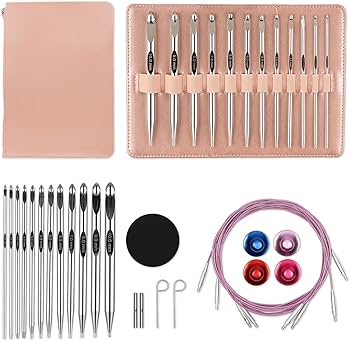 Amazon.com: Tunisian Crochet Hooks Set Aluminum Metal
