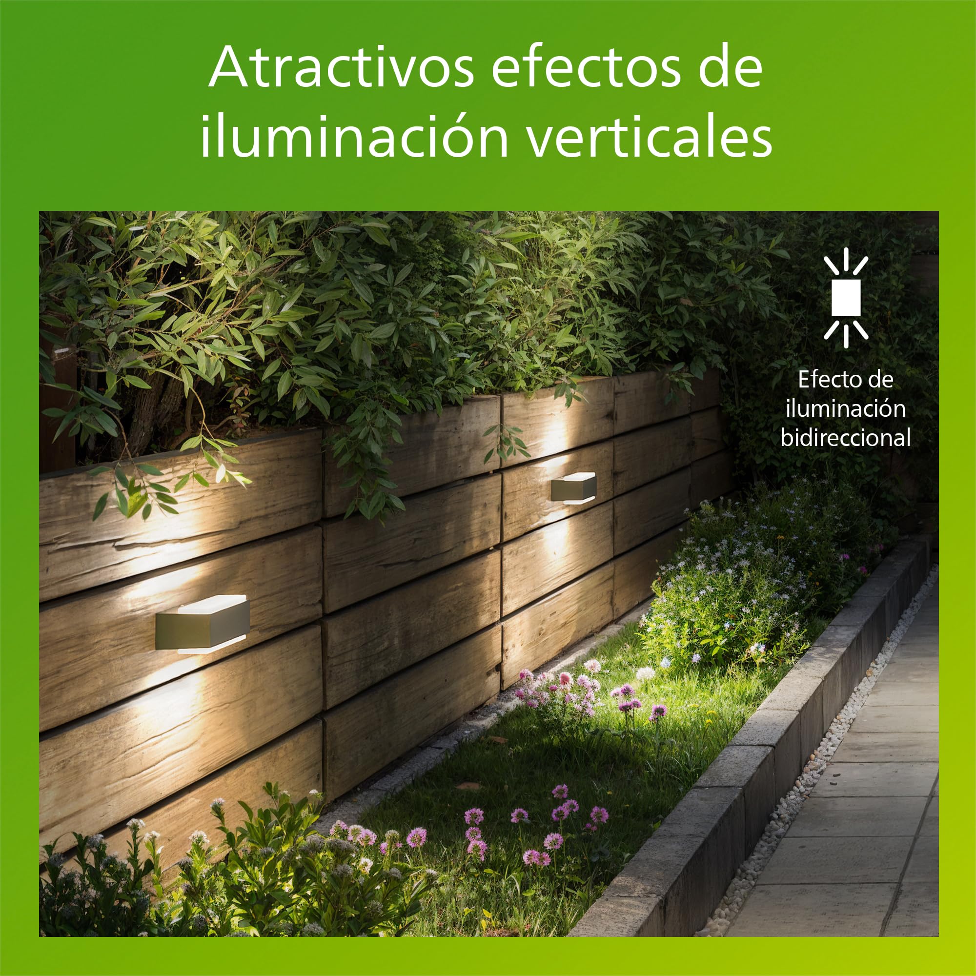 Philips myGarden Stratosphere Aplique LED, luz blanca fría, IP44, iluminación exterior, resistente a la humedad y la intemperie, 4.5 W, aluminio, antracita