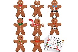 28 Piece Christmas Gingerbread Man Craft Kit for Kids