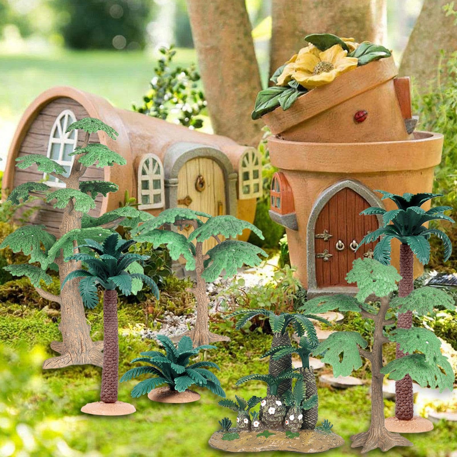 Mini modellino in miniatura | Alberi 7 Pezzi Scenario Costruzione Piante
