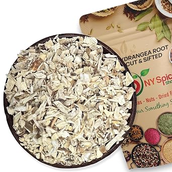 NY Spice Shop Hydrangea Root - 2 Ounce Dried Herb Hydrangea Root Cut and Sifted - Wildcrafted Botanical Hydrangea Arborescens For Herbal Preparations Teas and Tincture Crafting