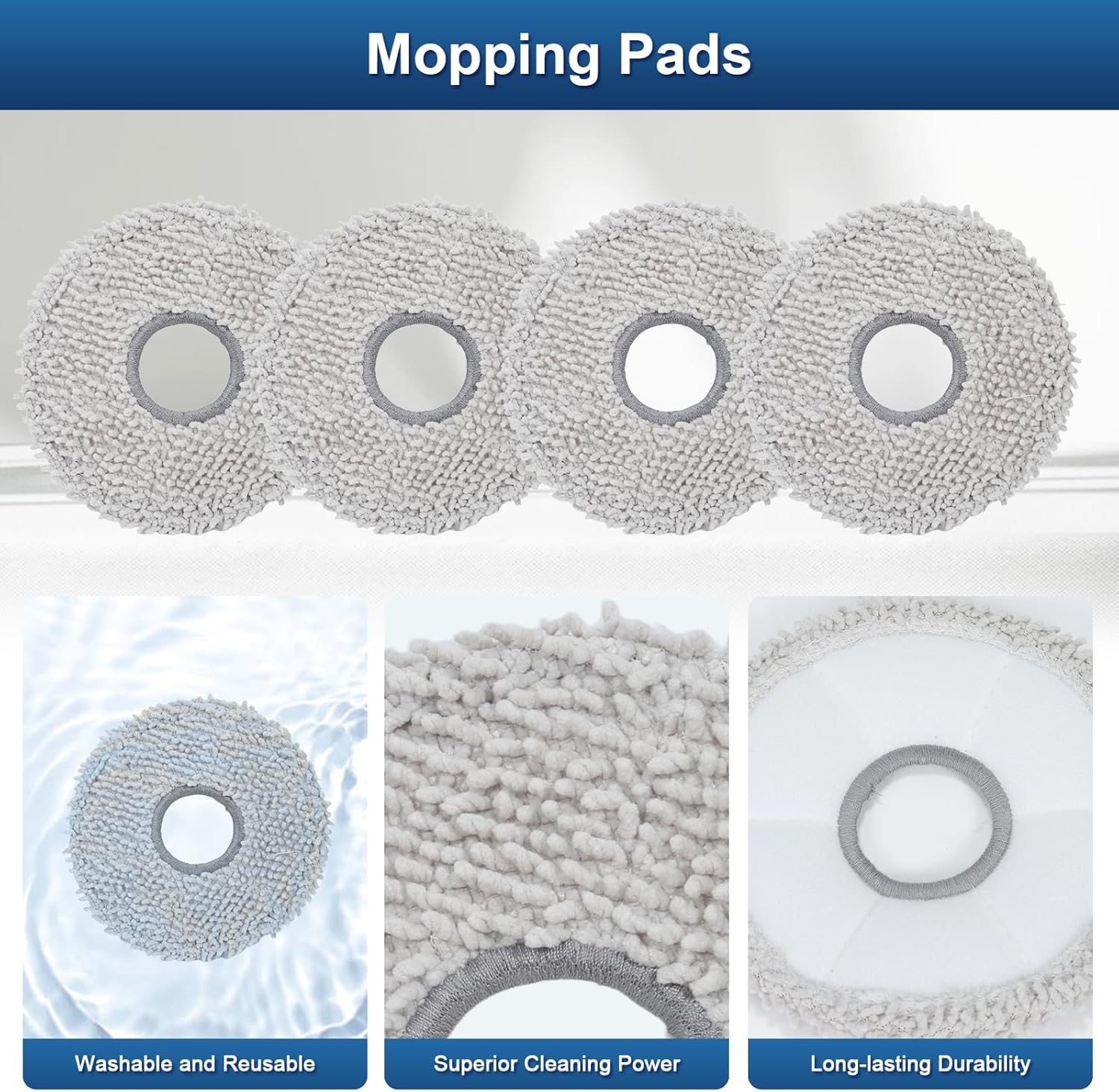 22 Pack Accessories Kit Only for ECOVACS DEEBOT T30S Series (T30S Pro/AI/CARE/AI Care) Robot Vacuum Replacement Parts, 6 Side Brushes, 4 Mop Pads, 6 Dust Bags, 1 Main Brush, 4 Filters, 1 Tool brush