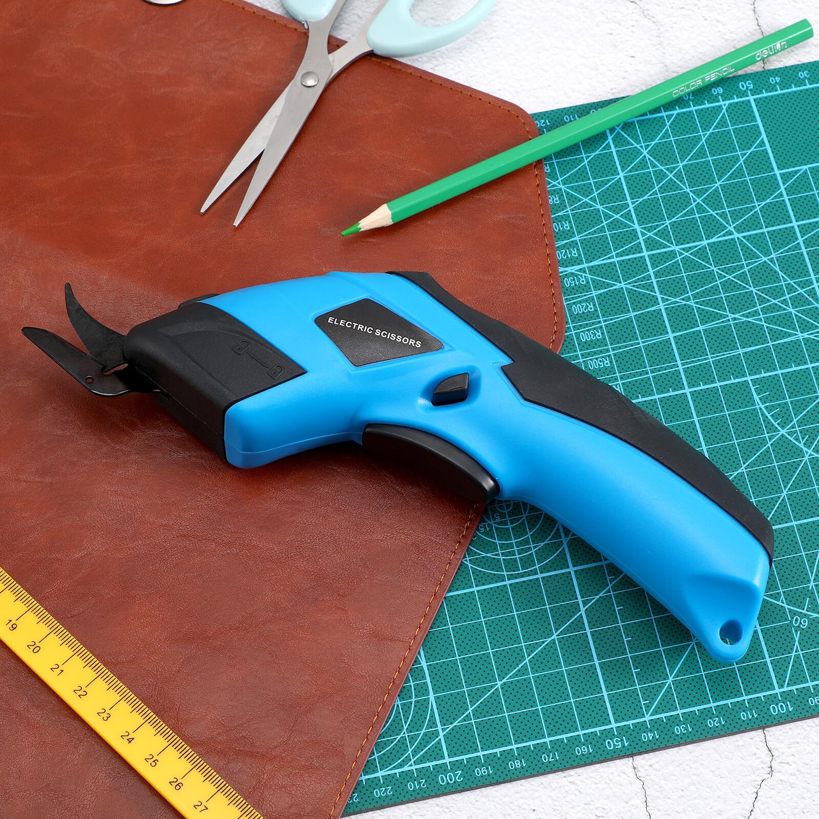 Tijeras Eléctricas Inalámbricas De Acero Al Manganeso 3.6v Para Corte De Tela y Cartón, Recargables 2000mah, Ergonómicas Para Costura y Manualidades, Uso Doméstico y Profesional
