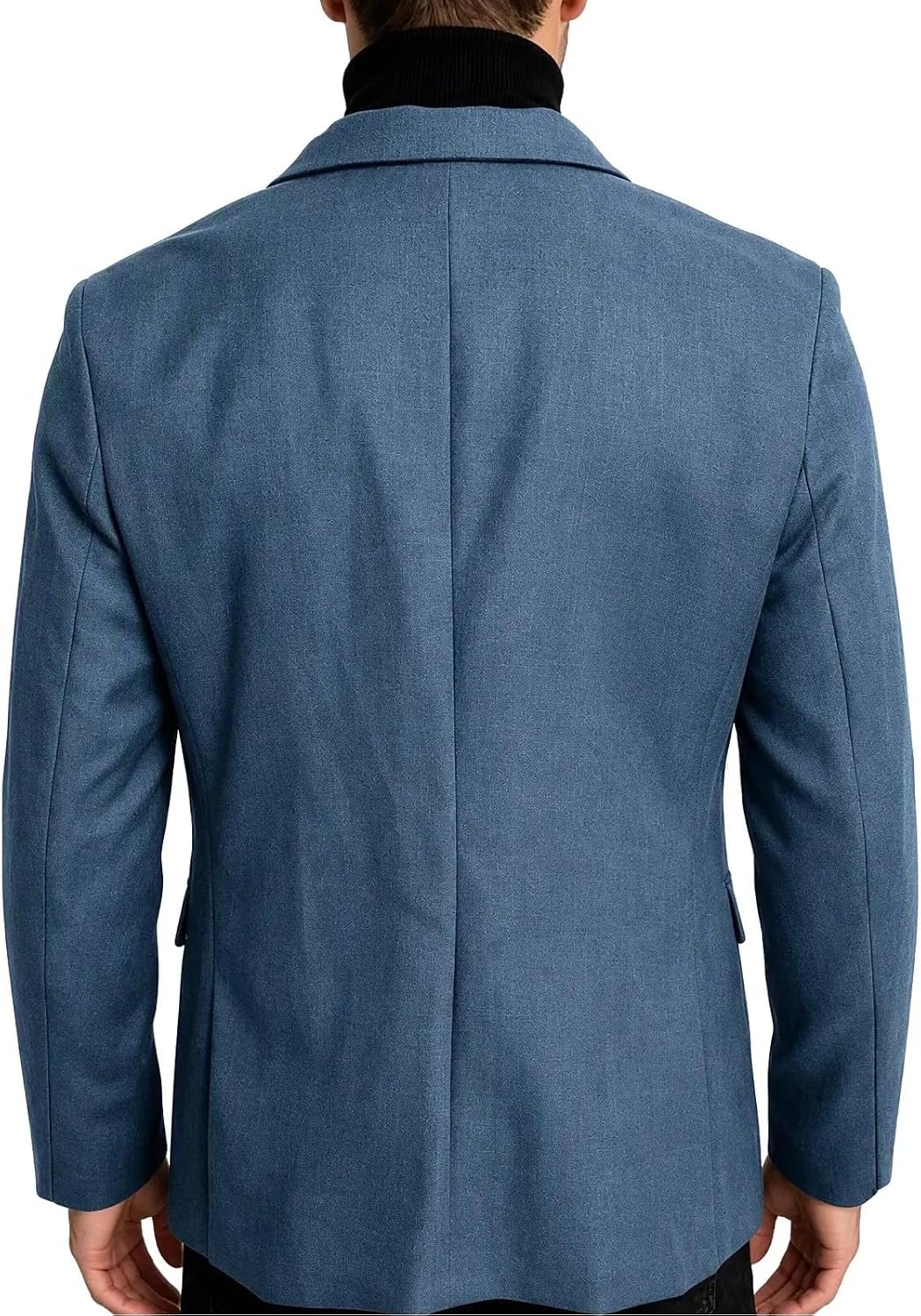 Men's Notched Lapel Blazer Button Front Lined Classic Suit Jacket