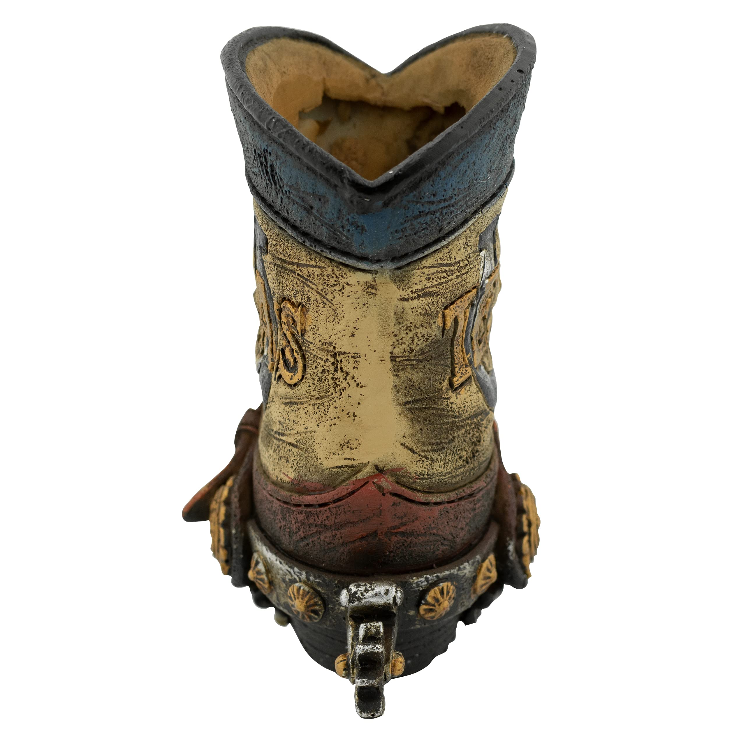 ビンテージテキサス州国旗ブーツ型装飾品 Amazon.co.jp: テキサス州旗テーマカウボーイブーツフィギュア