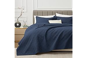 EXQ Home Quilt Set: Navy Coverlet for Comfort and Style