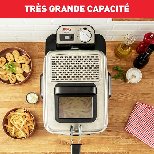 Tefal Oleo Clean Friteuse semi-professionnelle 3,5 L, 2300 W, Jusqu'à 6 pers, Filtration automatique de l'huile, Minuteur digital, Hublot de contrôle, Thermostat, Boite de stockage d'huile FR804015 - 7