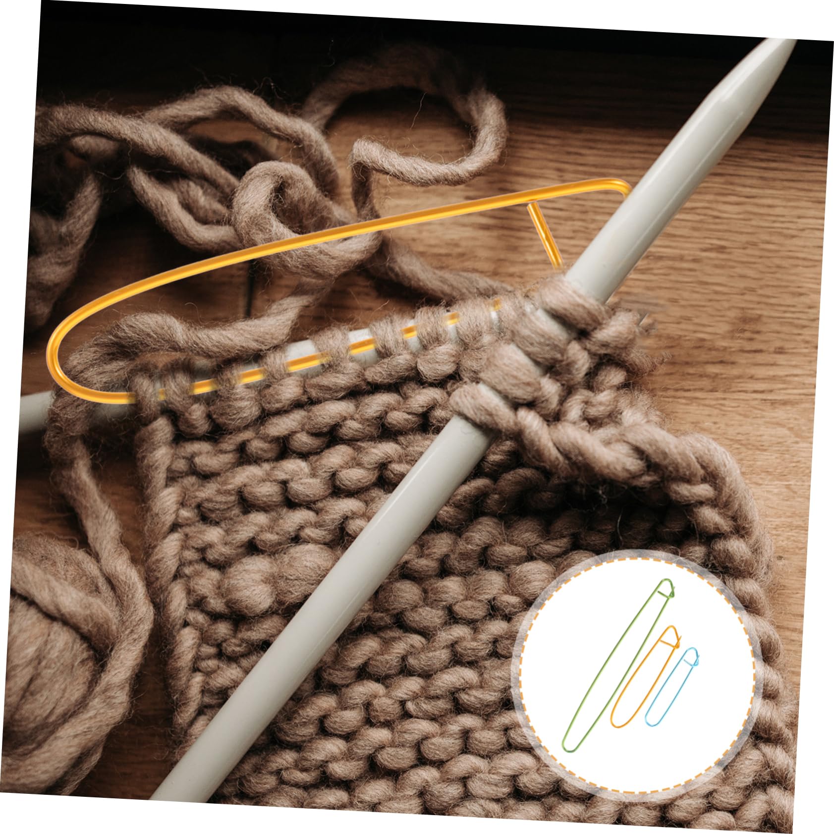 Lurrose 36stücke Aluminium Sicherheitsnadeln Für Stricken Und Häkeln Multifunktionale Maschenhalter Für Handwerksprojekte Für Anfänger Und Zufällige Farben