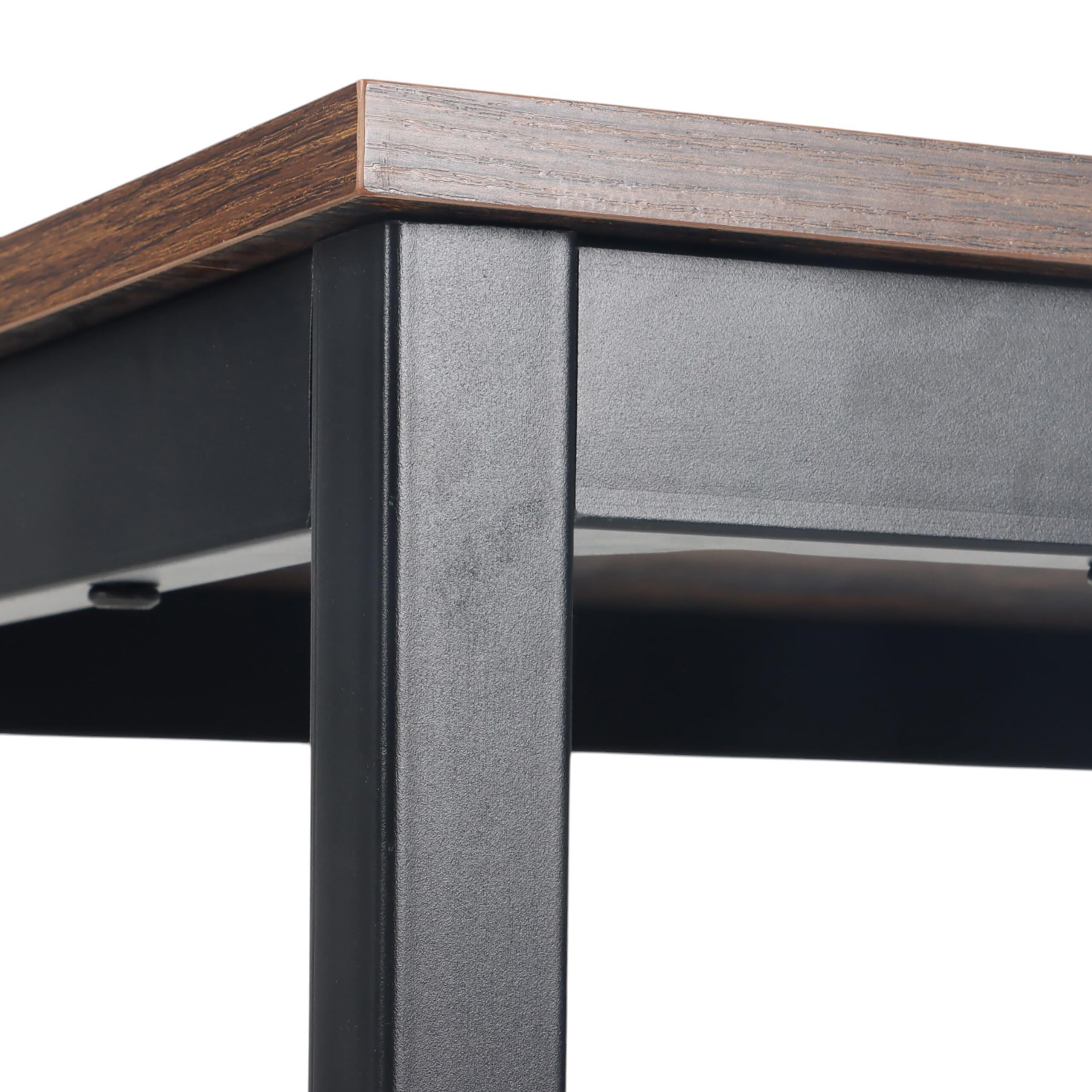 Tavolo da Pranzo Relaxdays, per 4 Persone, HLP: 76x110x60 cm, Fino a 80 kg, Effetto Rovere/Nero
