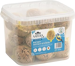 Dehner Natura Premium Riesen Meisenknödel mit Netz, ganzjähriges Wildvogelfutter proteinreich / energiereich, hochwertiges Vogelfutter für Wildvögel, 21 Stück je 250 g (5.25 kg) product image