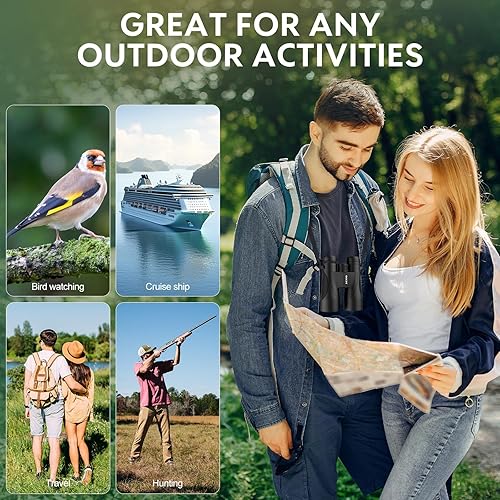 Miniatura 6 de occer Prismáticos de observación de aves de 12 x 50 para adultos, prismáticos HD de alta potencia con visión clara, prismáticos de fácil enfoque con