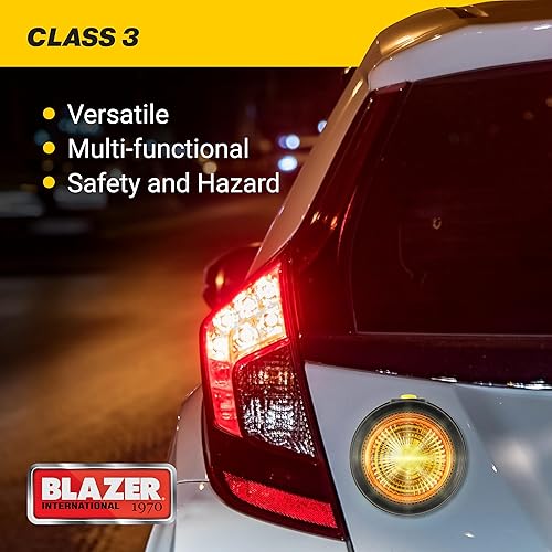 Miniatura 2 de Blazer International 195C43A - Baliza de advertencia LED con base magnética ámbar