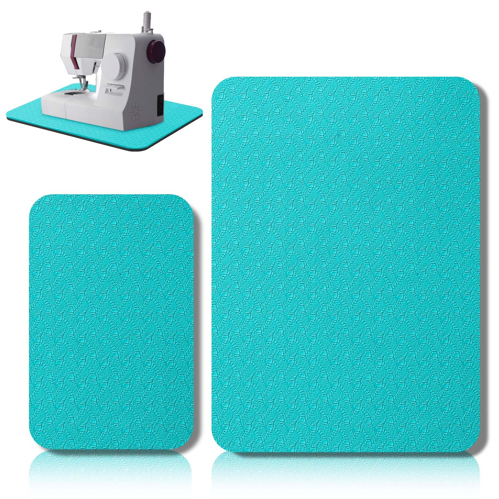 Sewing Machine Mat Pedal, 15" X 20" and 9" X 14", Blue, Black