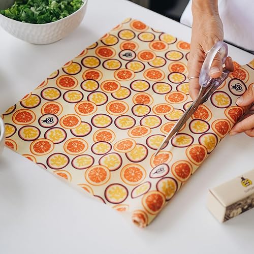 Miniatura 4 de SUPERBEE - Rollo de cera de abeja, reutilizable para alimentos, rollos de envoltura, papel de abejas reutilizable para envolver verduras y queso,