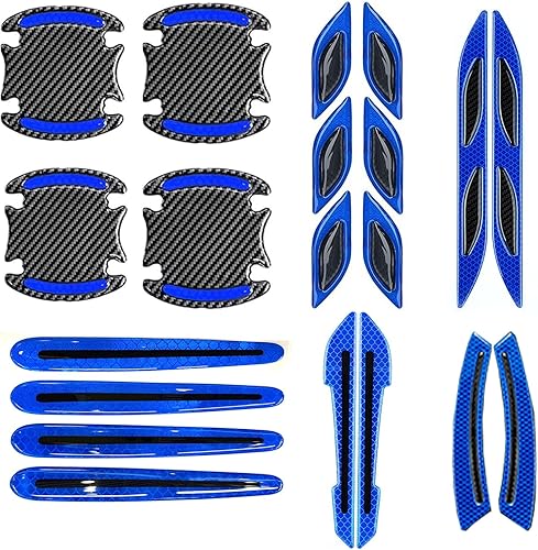 16 calcomanías reflectantes de advertencia para manija de puerta de automóvil, protectores de manijas de automóvil y películas antiarañazos para la