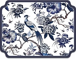 Dish Drying Mat for Kitchen Counter, Absorbent PU Kitchen Drying Mat, Chinese Style Decorative Dish Mat for Dishes, Cups & Coffee Bar, Washable Countertop Mat, 12"x19"