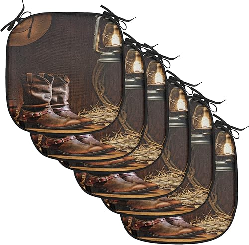 Vista 67 de Lunarable Orient - Cojín de asiento para silla, curlicues florales orientales con elementos artísticos venecianos, hojas de follaje, damasco a