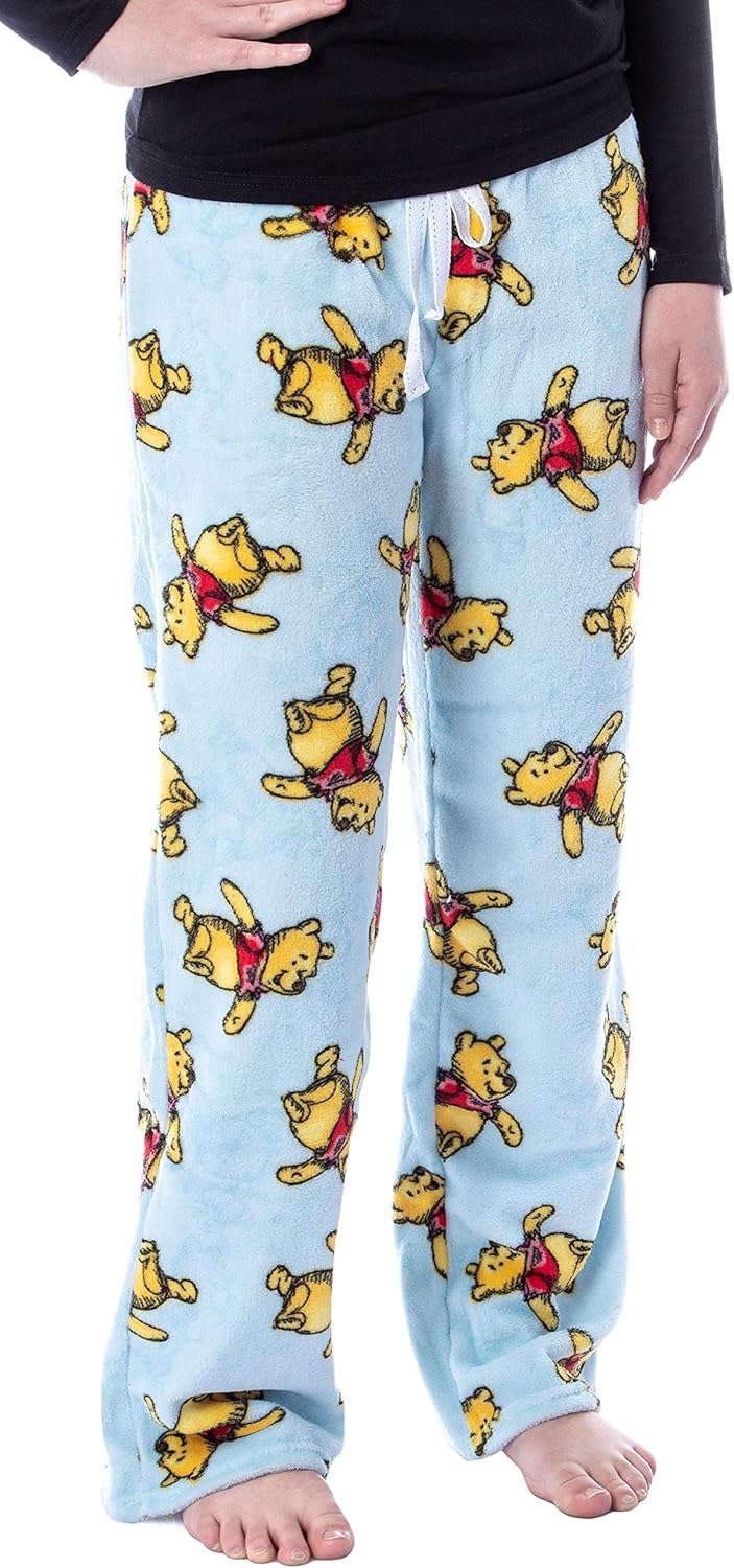 Disney Women's Winnie The Pooh Sketch Toss Print Loungewear Pajama Pants