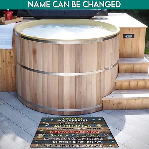 Miniatura 10 de V VIBEPY Felpudo personalizado para bañera de hidromasaje, decoración de bañera de hidromasaje, decoración de bañera, decoración de baño, felpudo de