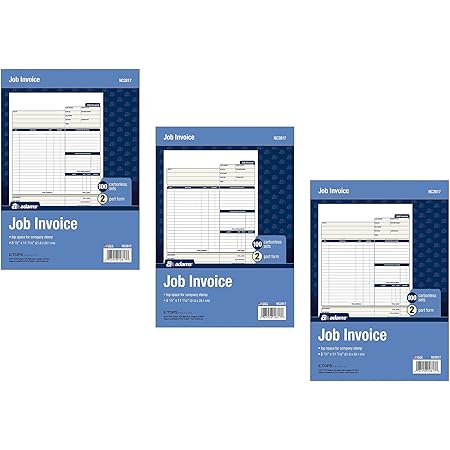 Amazon.com : Adams Job Invoice Forms, 2-Part Carbonless, for Service ...