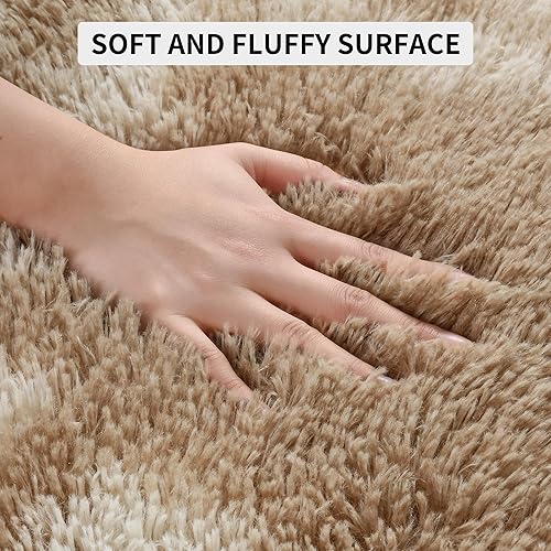 Miniatura 62 de Tepook - Alfombra súper suave y peluda para dormitorio, alfombras modernas peludas para niños para sala de estar, alfombra de felpa