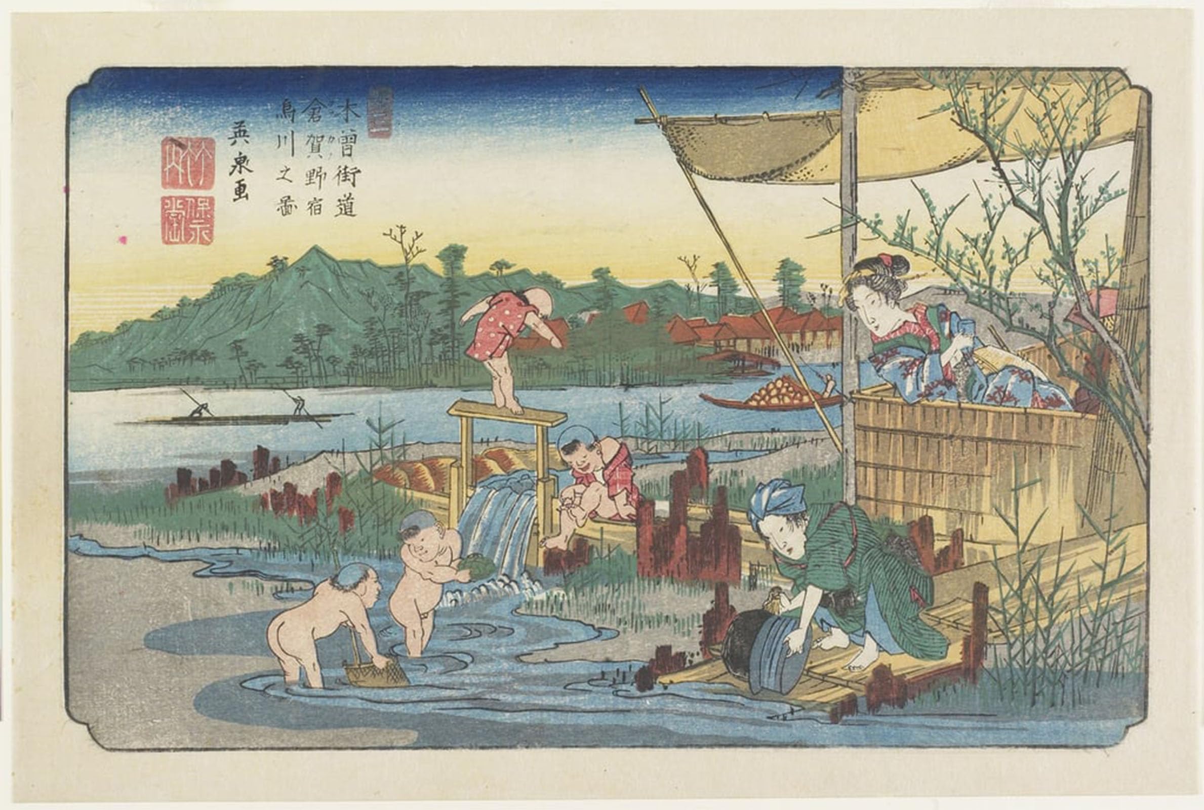 Tableau Vue de la rivière Tori-kawa : Impression d'art Premium - 5