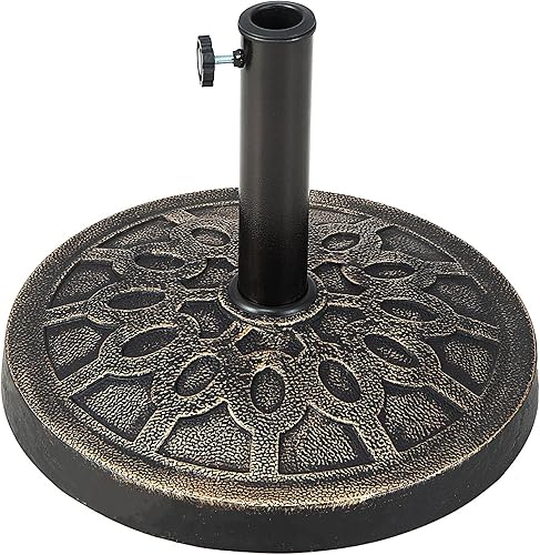 Giantex Base de sombrilla para patio de 30 libras, soporte resistente al aire libre, soporte de paraguas de hierro fundido para jardín y playa,
